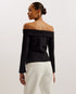 PHOLLYY-Tops-Off The Shoulder Fitted Top- Ted Baker Romania